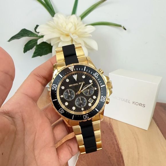 Michael Kors‎ Everest Chronograph Two-Tone Stainless Steel and Silicone Watch - Picture 7 of 7